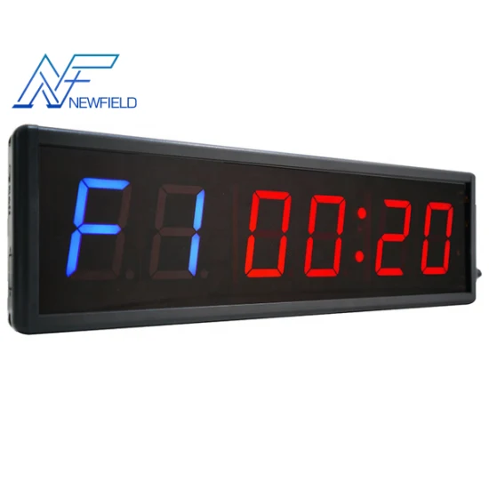 Newfield LED Gym Clock Wall Mounted Timer 4 Polegadas Interval Timer Count Down/up Clock Digital LED Stopwatch Amazon Hot Selling Sports Timer for Boxing Tabata Hiit