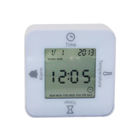 Relógio despertador de temperatura com calendário multifuncional e quarto com contagem regressiva