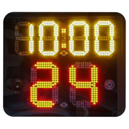 24 segundos placar digital de basquete à prova d'água eletrônico relógio LED quatro lados