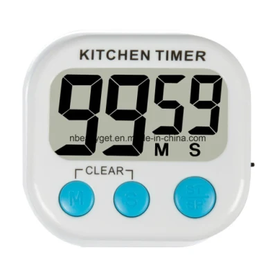 Temporizador de cozinha digital com suporte magnético premium para cozinhar, assar e muito mais (visor LCD, alarme alto, contagem regressiva) Esg10223
