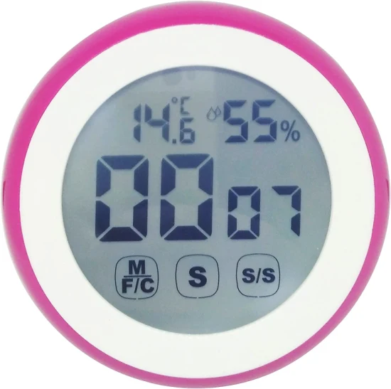 Alarme alto com timer de cozinha digital com temperatura e umidade para casa e trabalho fitness