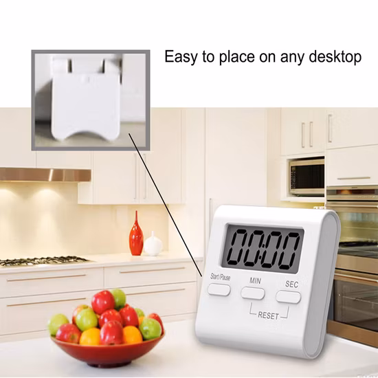 Temporizador de relógio de estudo de cozinha de cozinha Temporizador de cozinha digital
